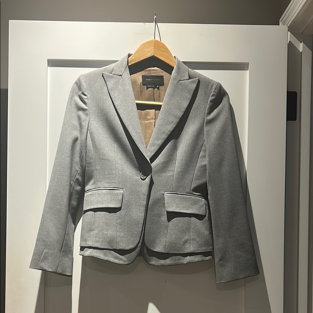 BCBG MaxAzria Light Gray Women's Blazer